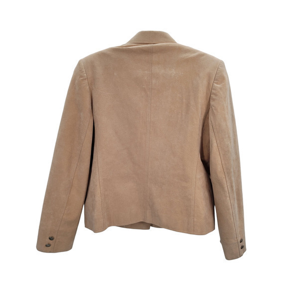 HP Vintage 80s Ultra Suede Single Breast One Button Union Made Lined Jacket - Picture 3 of 13